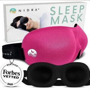 NIDRA Pink and Black Sleep Mask